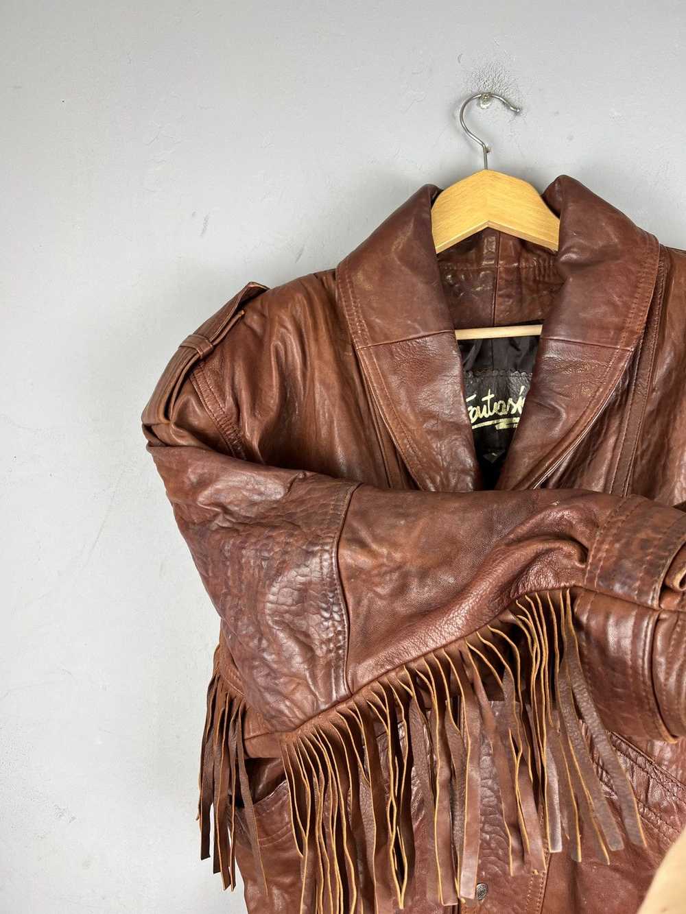 Avant Garde × Leather Jacket × Vintage Vintage Mo… - image 5