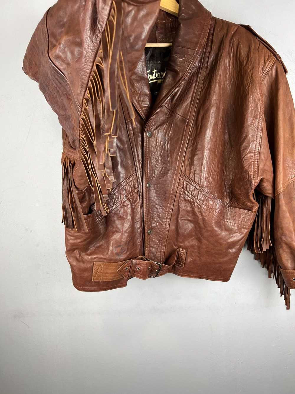 Avant Garde × Leather Jacket × Vintage Vintage Mo… - image 7