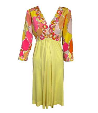 Emilio Pucci Pink & Yellow Psychedelic Silk Crepe 