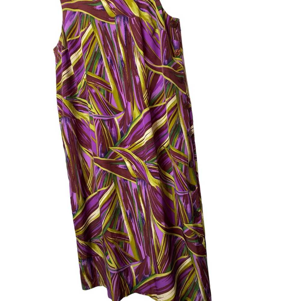 R&K Originals Sleeveless Midi Dress Purple Abstra… - image 3