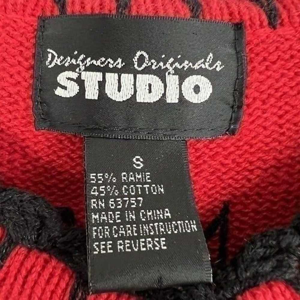 Designers Originals Studio Red & Black Embroidere… - image 4