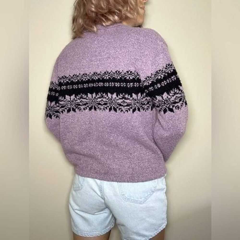 Style and Co Purple Winter Furry Zip Up Vintage S… - image 2