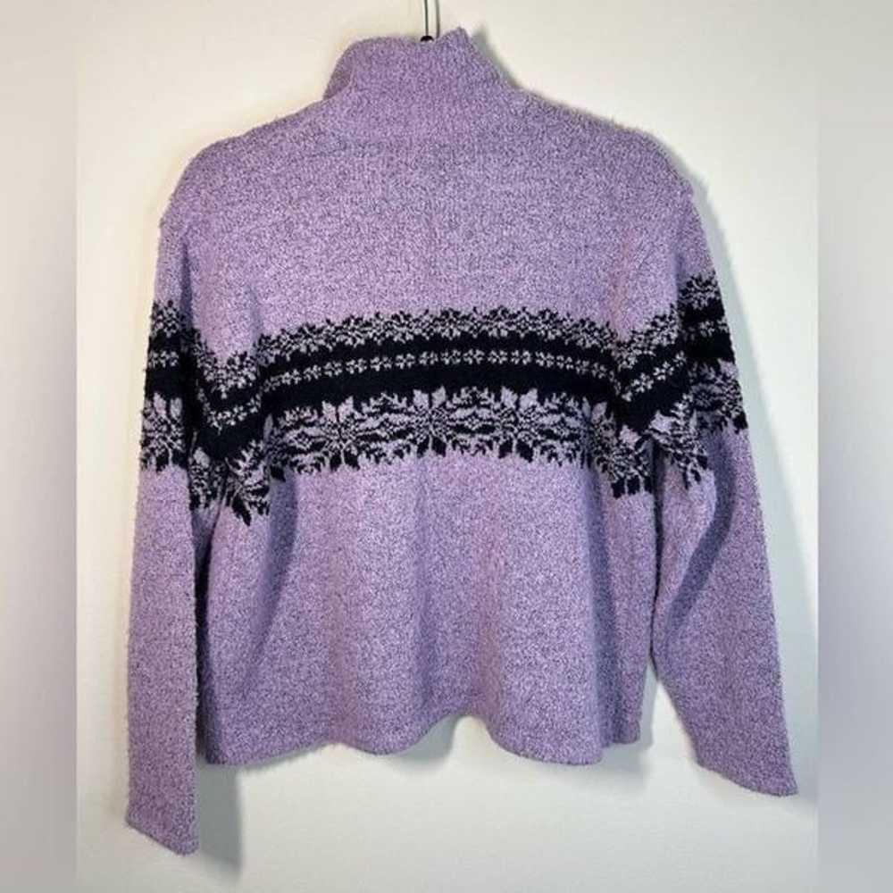 Style and Co Purple Winter Furry Zip Up Vintage S… - image 7