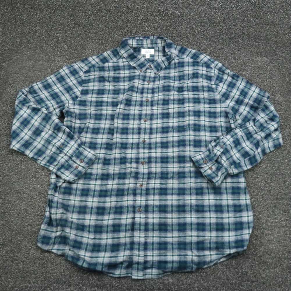 Croft & Barrow Blue and Green Gray Plaid Adult Lo… - image 1