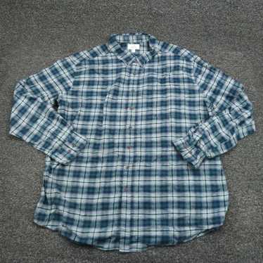 Croft & Barrow Blue and Green Gray Plaid Adult Lo… - image 1