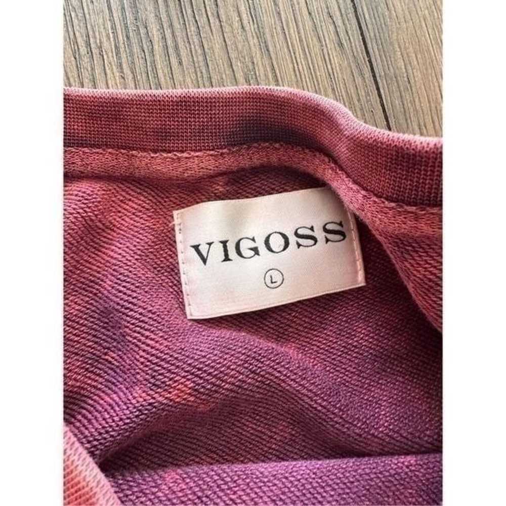 Vigoss Plum Tie Dye Crewneck Sweater - image 8