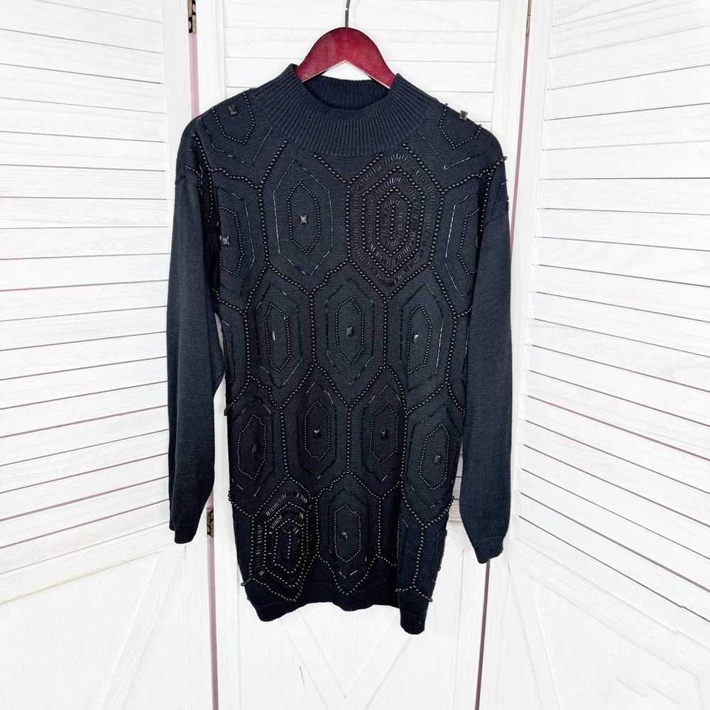 Bonnie and Bill Vintage Beaded Mock Neck Tunic Sw… - image 8