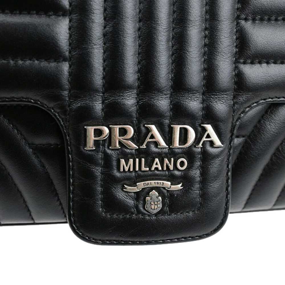 Prada Diagramme Black Leather Shoulder Bag (Pre-O… - image 10