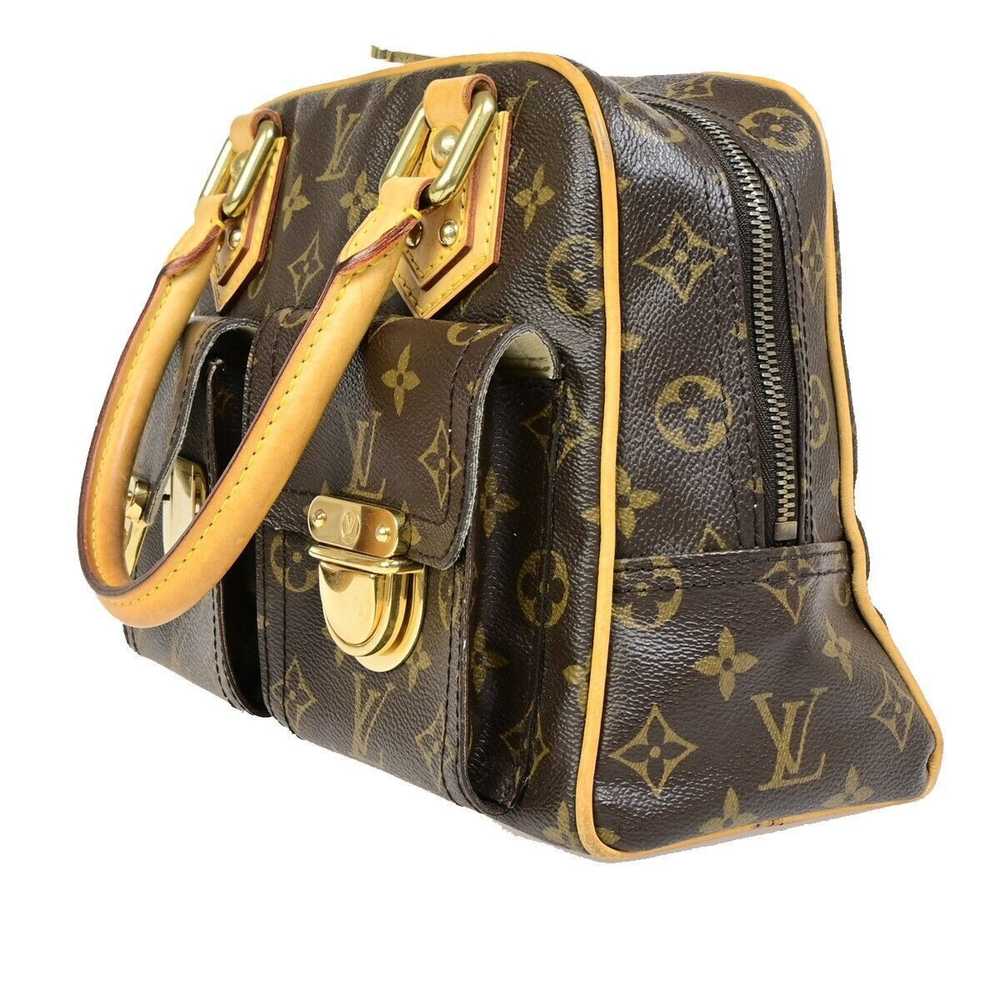 Louis Vuitton Manhattan Pm Brown Canvas Handbag (… - image 10