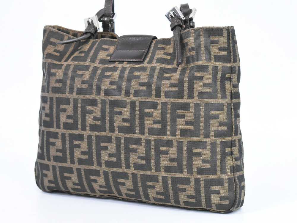 Fendi Zucca Brown Canvas Tote Bag (Pre-Owned) - image 2