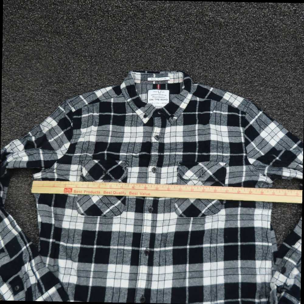 The Great Authentic Black and White Plaid Button … - image 2