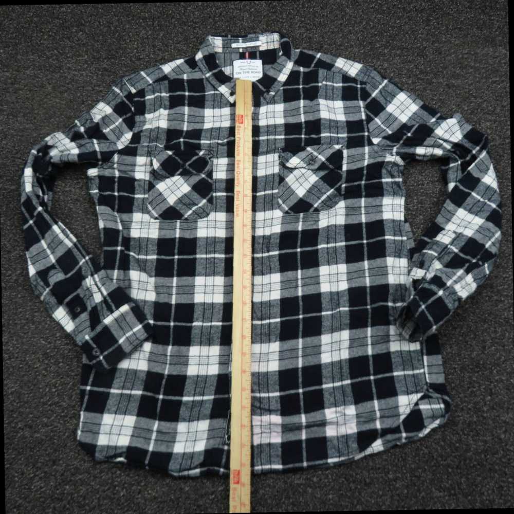 The Great Authentic Black and White Plaid Button … - image 4