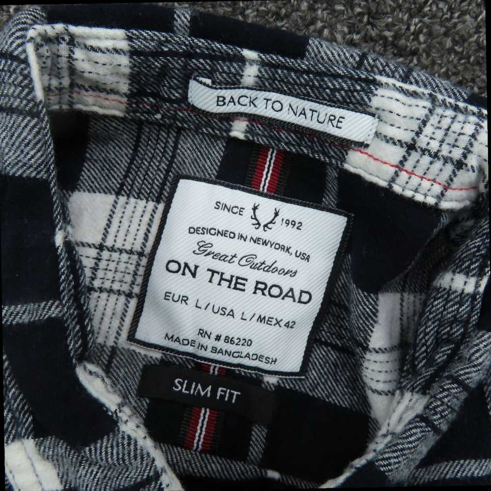 The Great Authentic Black and White Plaid Button … - image 7