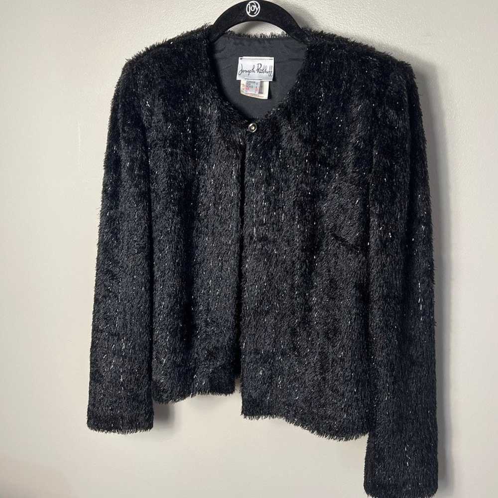 Women's Vintage Joseph Ribkoff Faux Fur Shimmer O… - image 3