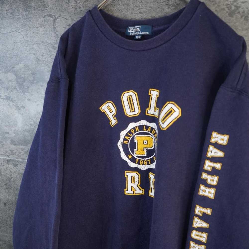 90's Ralph Lauren Navy Sweatshirt 160 - image 2