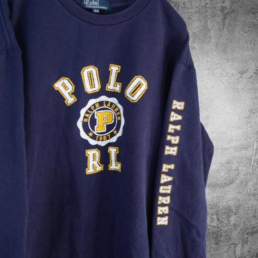 90's Ralph Lauren Navy Sweatshirt 160 - image 3