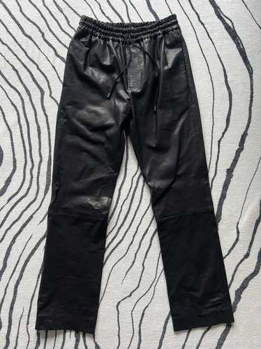 8 8 by YOOX Lambskin Leather Trousers Black