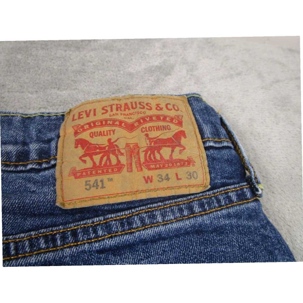 Levi's Mens Athletic Fitting 34x30 Blue Distresse… - image 7