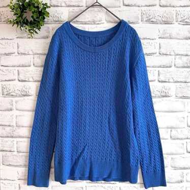 MEDDUM Medume ★ Knit (Size M equivalent) Blue Cabl