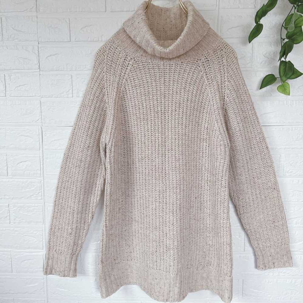 Renon Choule Knit Sweater Turtleneck Natural with… - image 2