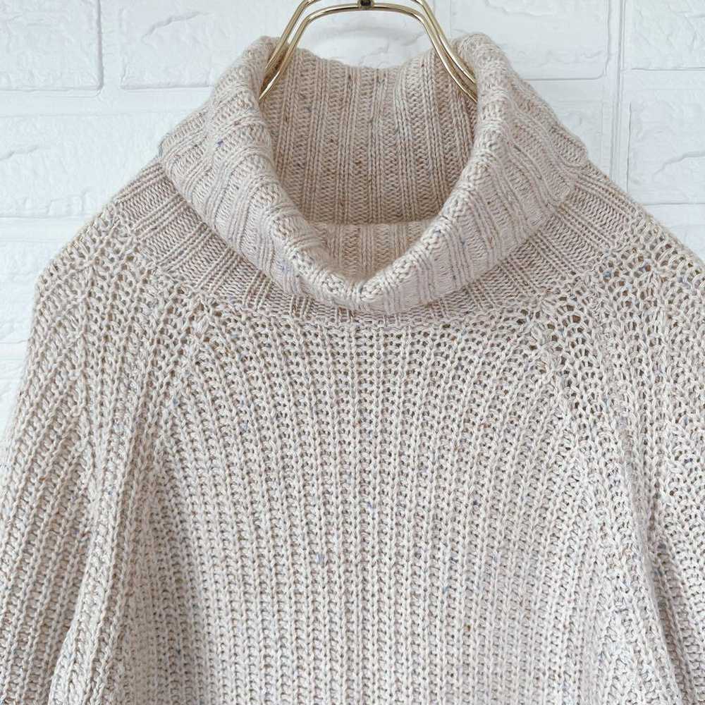 Renon Choule Knit Sweater Turtleneck Natural with… - image 3