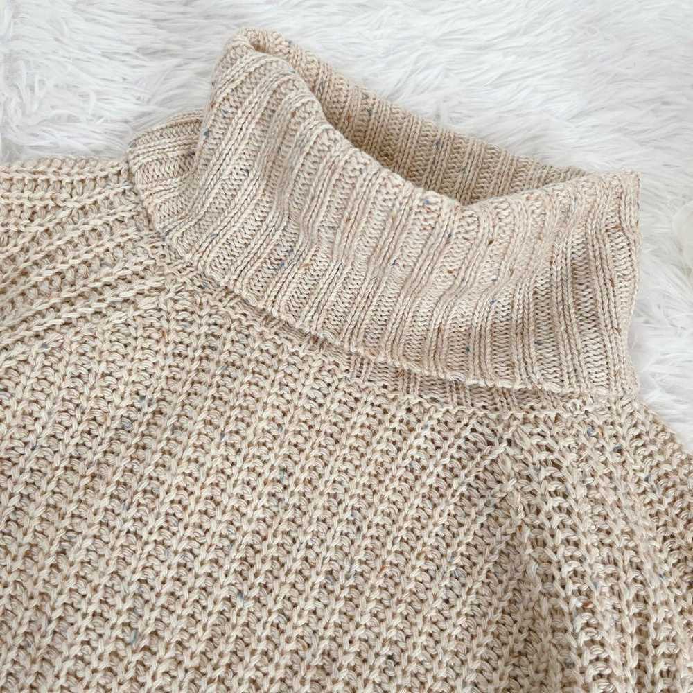 Renon Choule Knit Sweater Turtleneck Natural with… - image 6