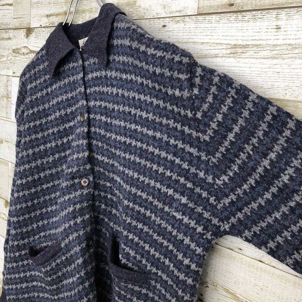 【k6707】Vintage Eddie Bauer Birds Eye Wool Knit fr… - image 4