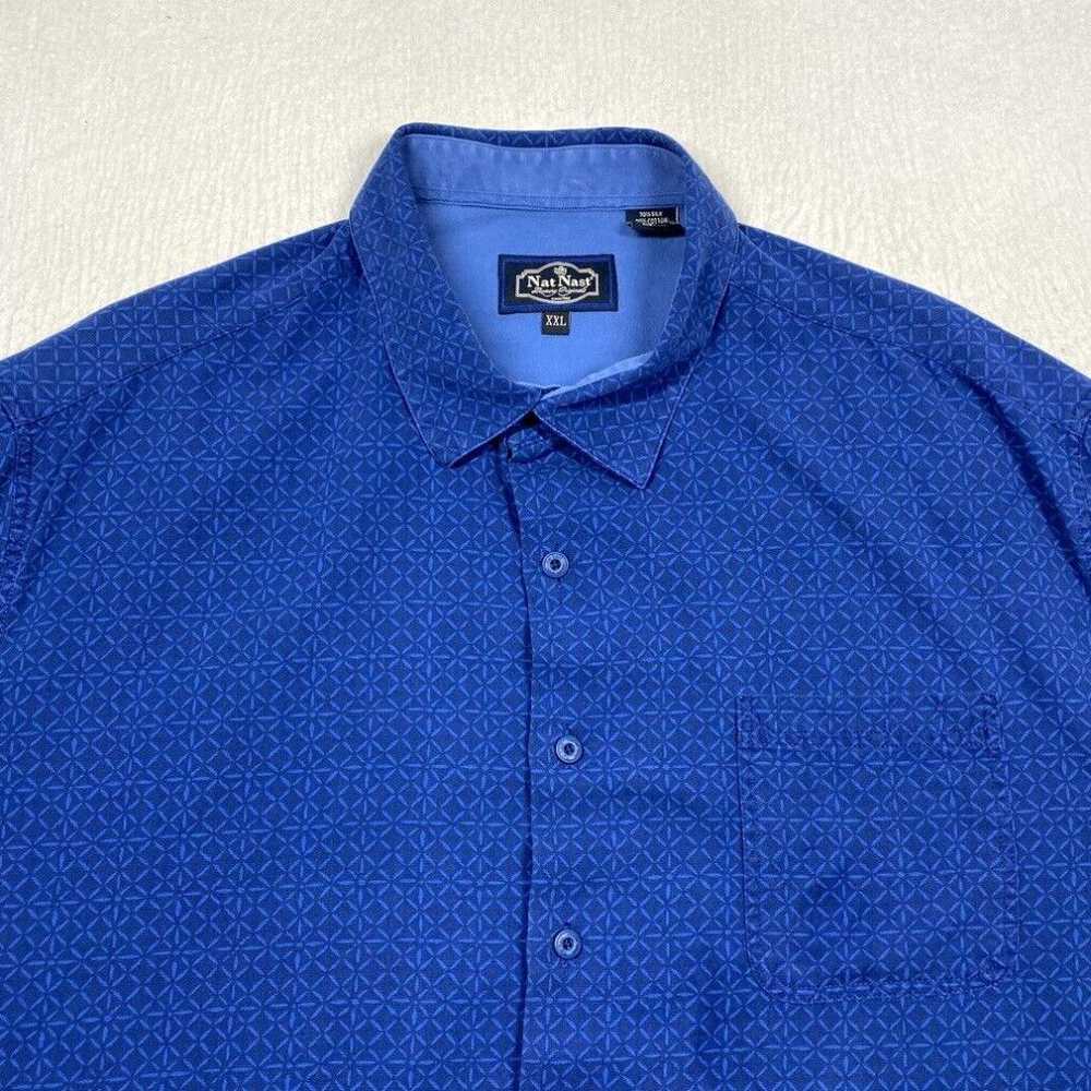 Nat Nast Nat Nast Shirt Mens XXL Blue Geometric B… - image 2