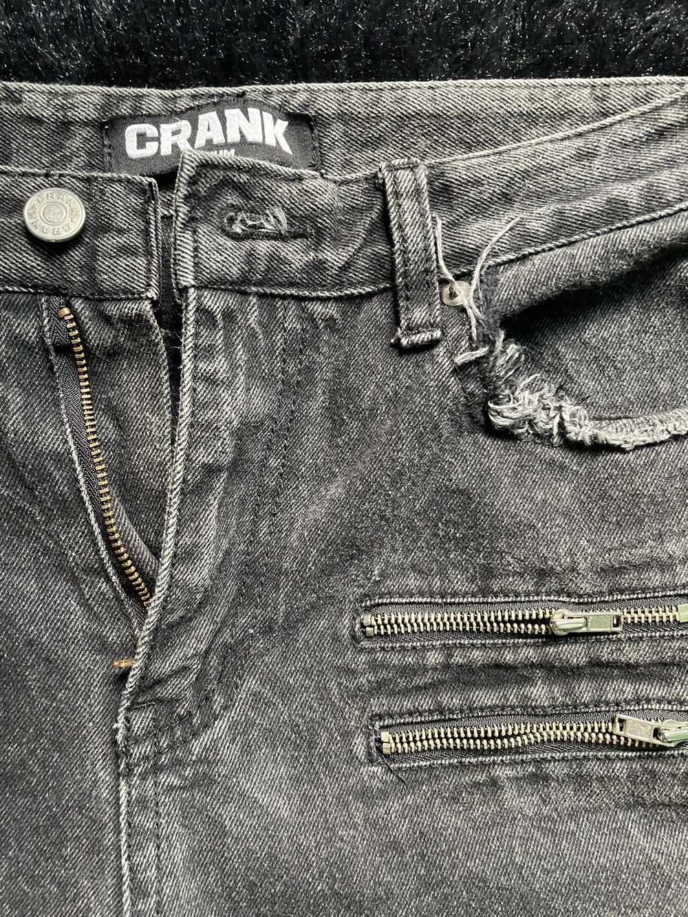 Japanese Brand Crank ripped flared pants - image 2