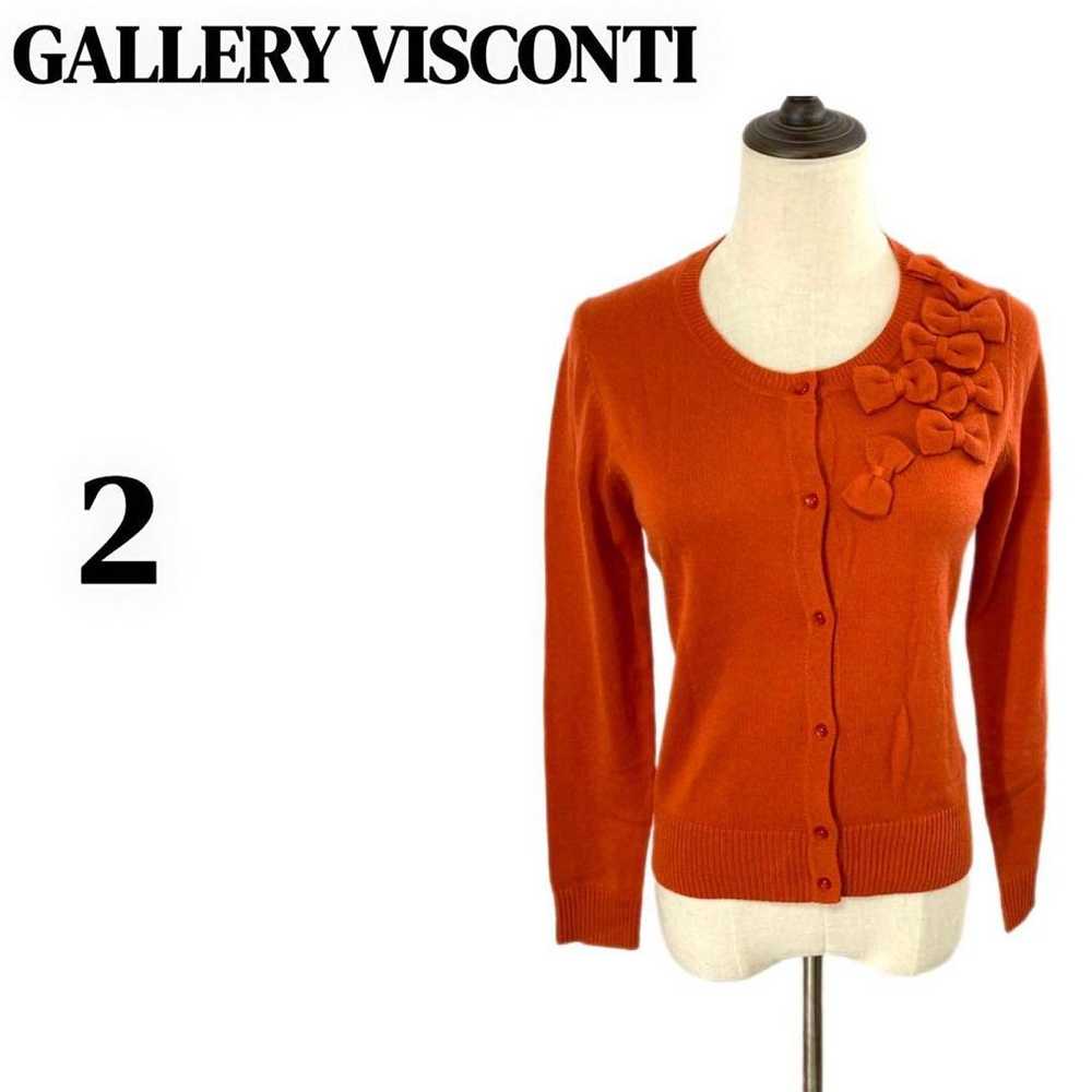 r1826 [Gallery Visconti] 2 Orange Cardigan with R… - image 1