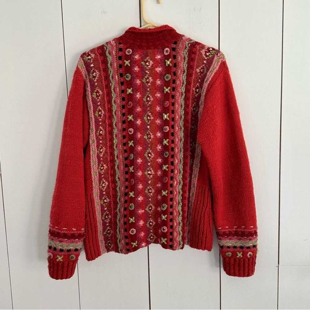 Newari Wool Cardi Sweater Nepal Iceland Size S/M … - image 2