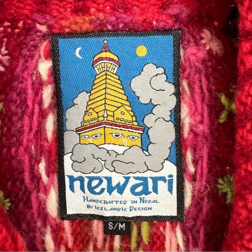 Newari Wool Cardi Sweater Nepal Iceland Size S/M … - image 3