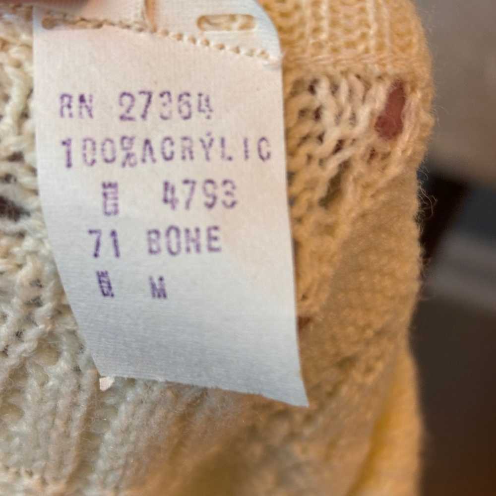 Vintage Montgomery Ward Pointelle Eyelet Cardigan… - image 6