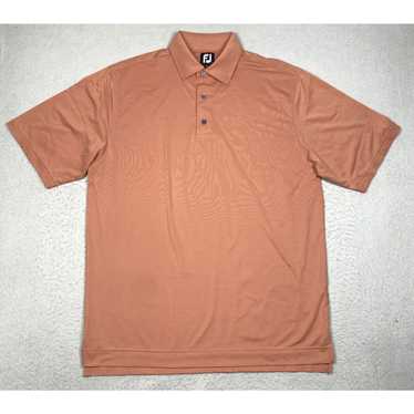 Footjoy FootJoy Polo Shirt Mens Large Orange Stri… - image 1