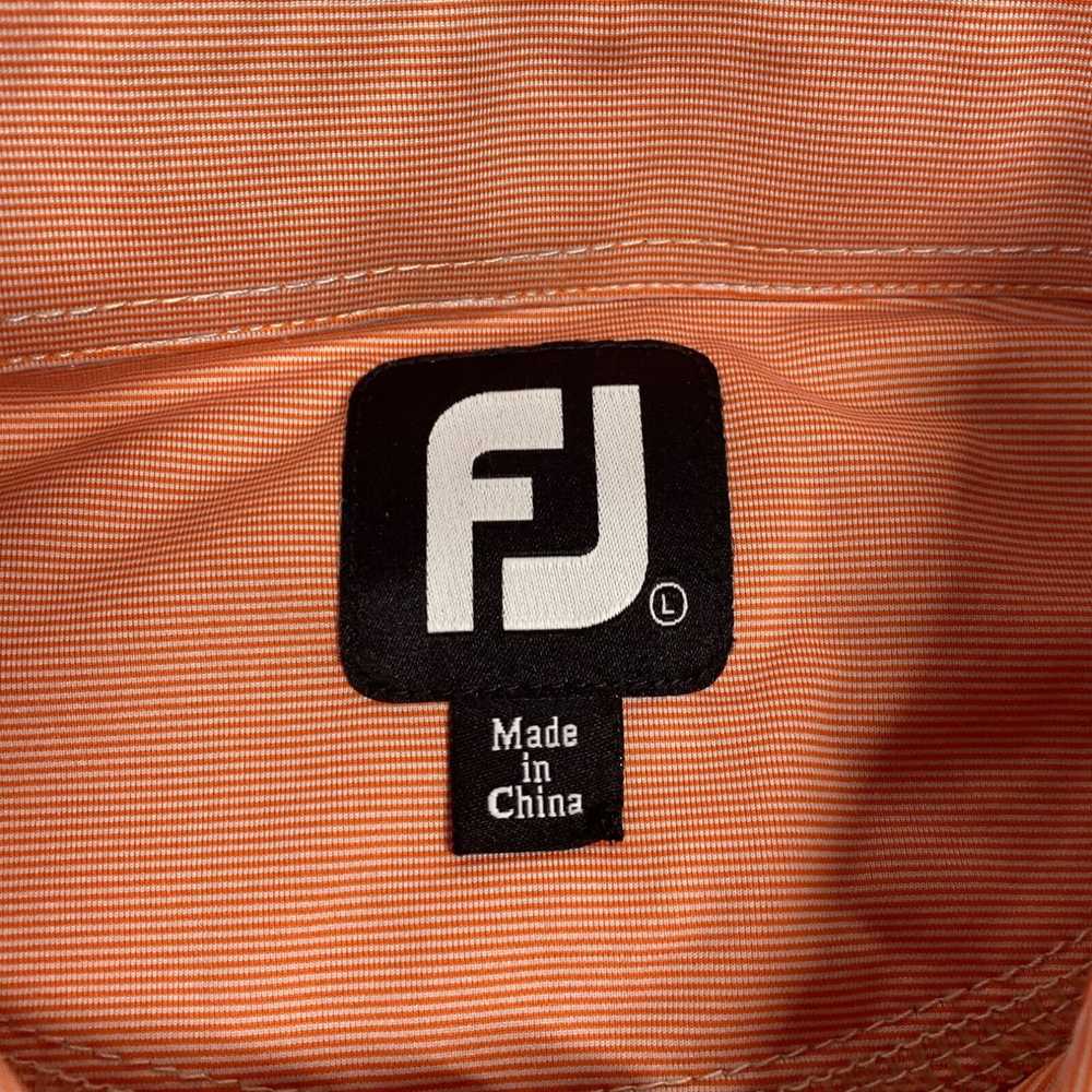 Footjoy FootJoy Polo Shirt Mens Large Orange Stri… - image 3