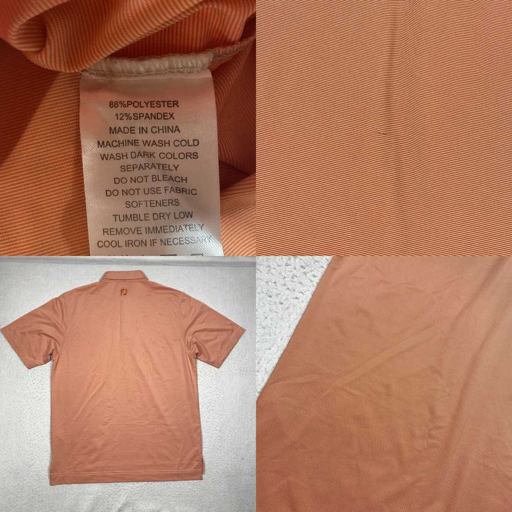 Footjoy FootJoy Polo Shirt Mens Large Orange Stri… - image 4