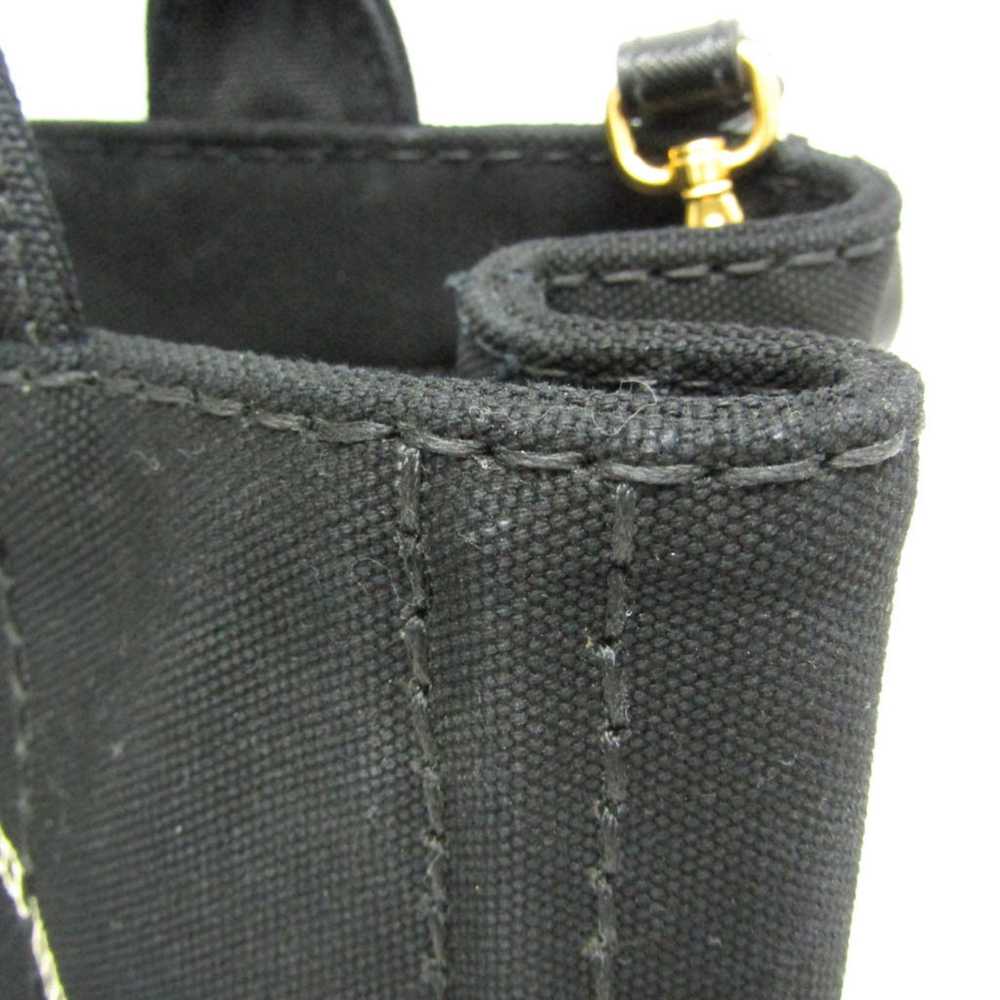 Prada Canapa Black Canvas Shoulder Bag (Pre-Owned) - image 11