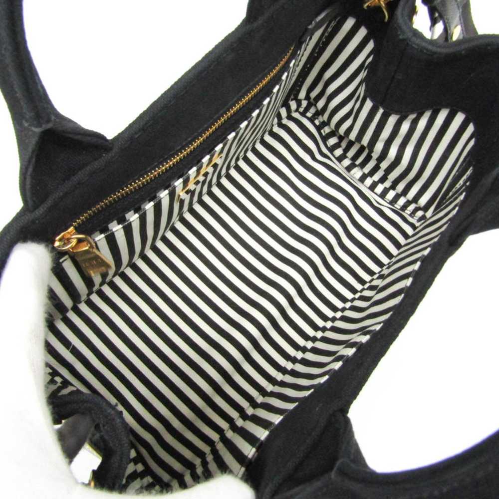 Prada Canapa Black Canvas Shoulder Bag (Pre-Owned) - image 3