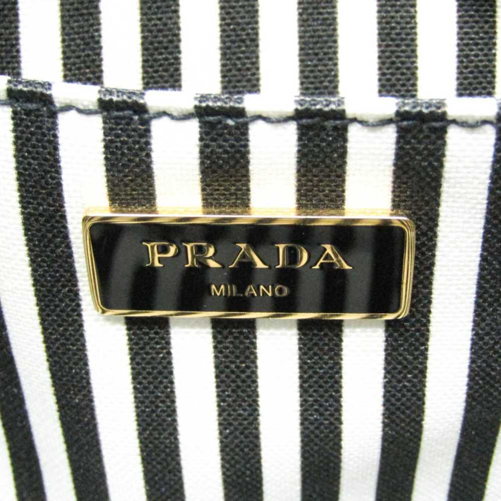 Prada Canapa Black Canvas Shoulder Bag (Pre-Owned) - image 5