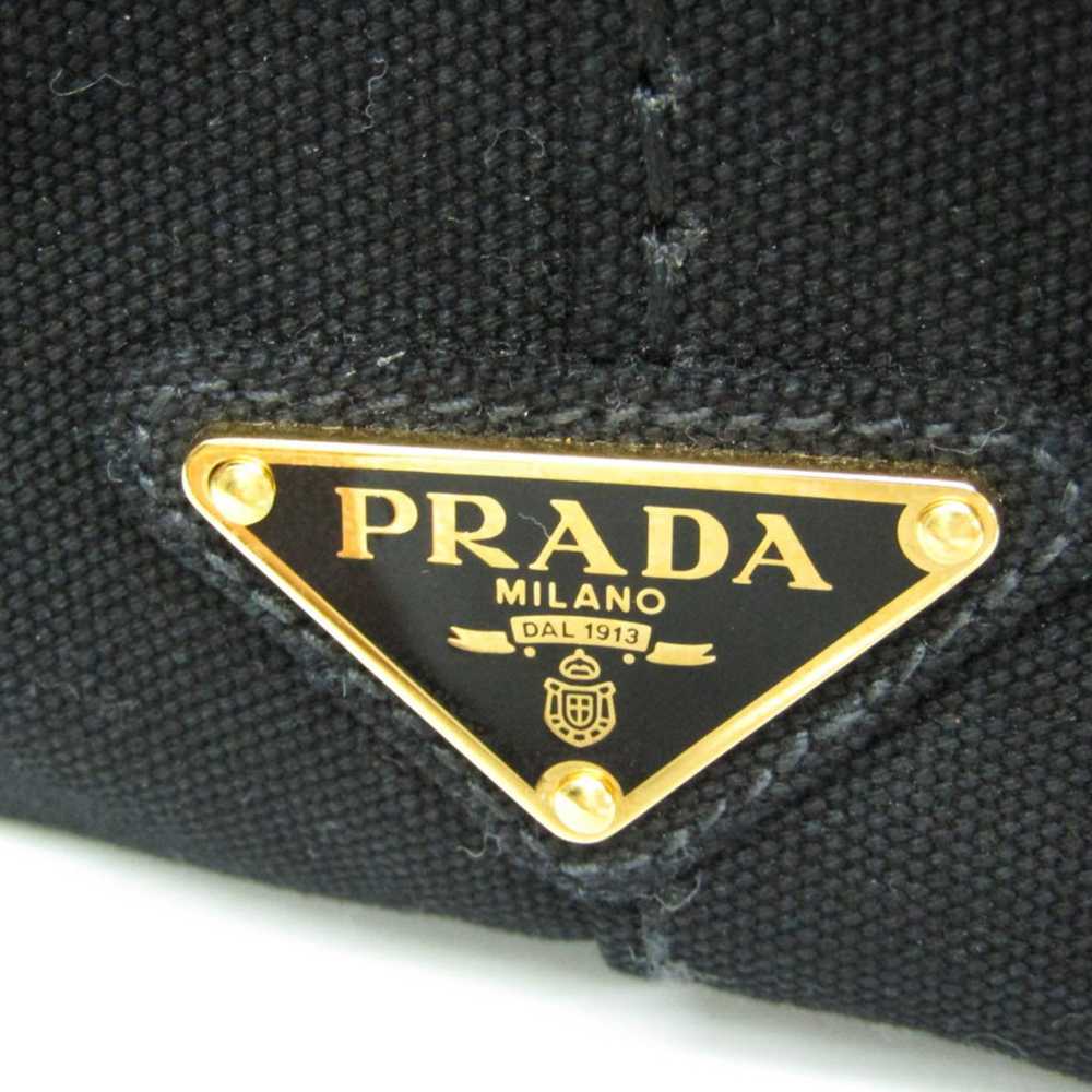 Prada Canapa Black Canvas Shoulder Bag (Pre-Owned) - image 6