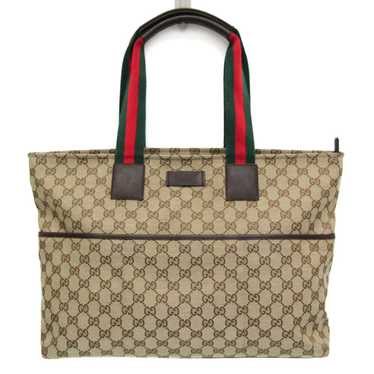 Gucci Sherry Beige Leather Tote Bag (Pre-Owned) - image 1