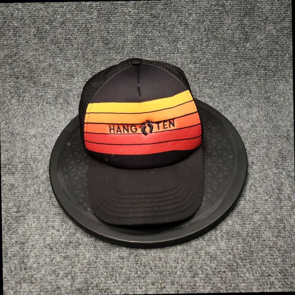 Hang Ten Mens Black Trucker Hat Snapback with Sun… - image 1