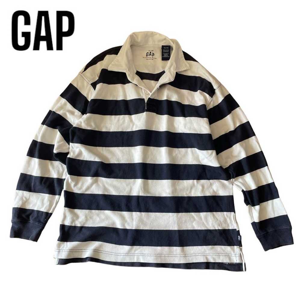 GAP GAP Lager Shirt Border Navy White Kids XXL Us… - image 1