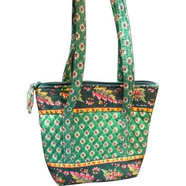 Vera Bradley Greenfield 1990s Zipper Tote Bag Purs