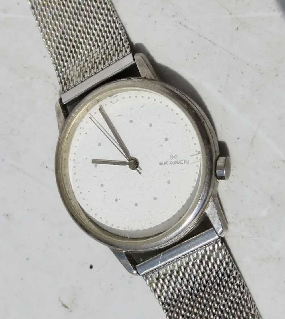 Skagen Stainless Steel mesh Band Wristwatch - image 2