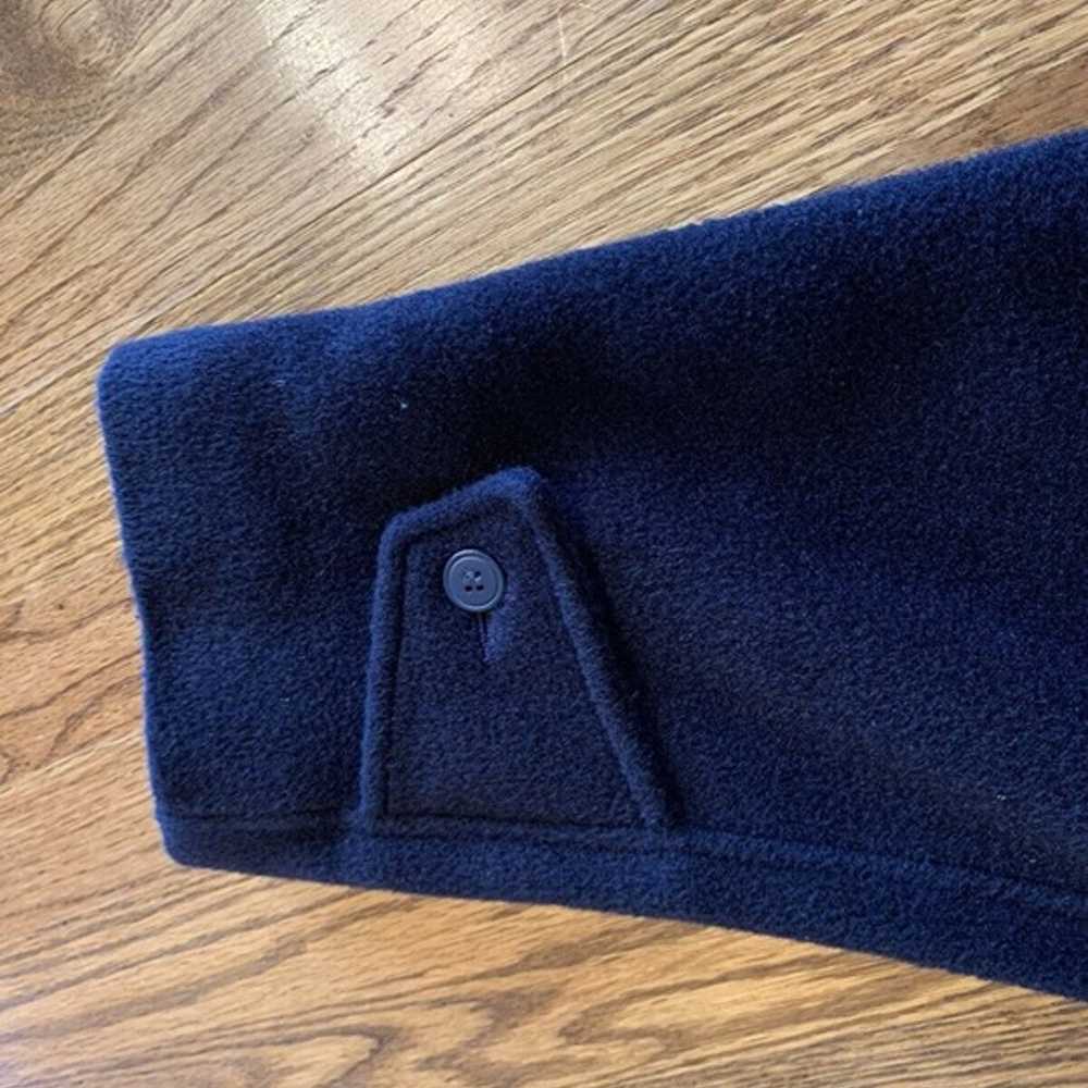 Vintage Harvé Benard Lined Navy Wool Blend Heavy … - image 9