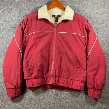 Forever 21 Jacket Women's Small Red Sherpa Fleece… - image 1