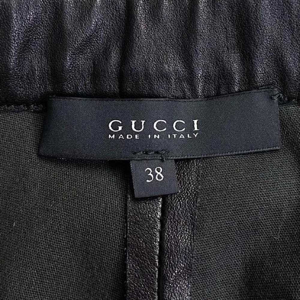 Gucci Leather slim pants - image 2