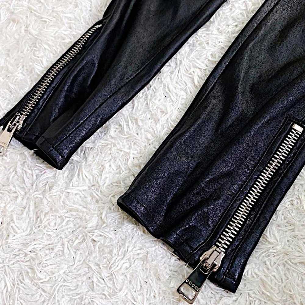 Gucci Leather slim pants - image 6