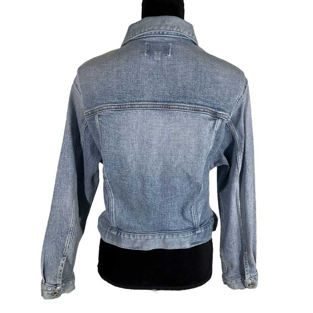 Agolde Shrunken Charli Blue Denim Cropped Jacket … - image 3